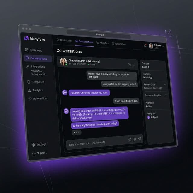 Manyfy.io - Atención al Cliente con IA vía WhatsApp