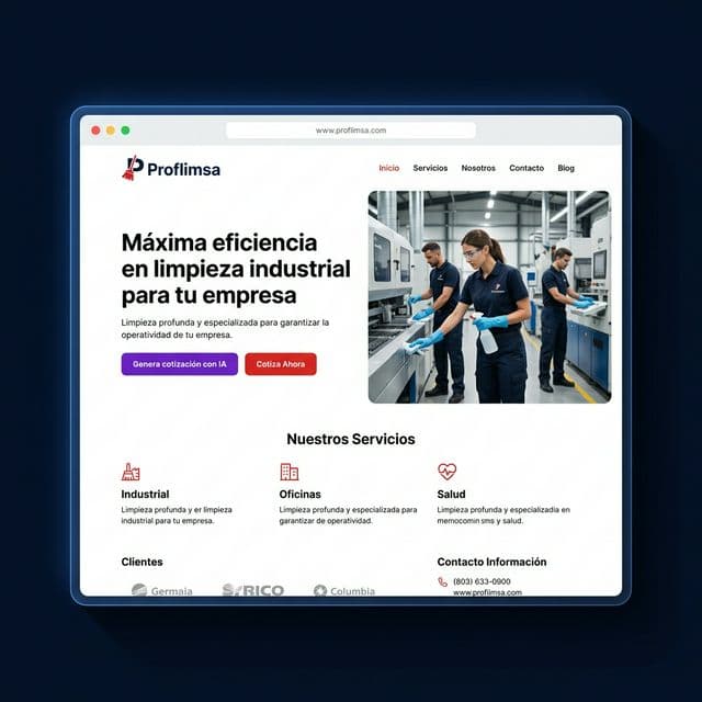 Proflimsa.pe - Web Corporativa con Cotizador IA